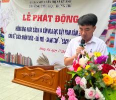Trường Tiểu học Hưng Trí tổ chức Lễ phát động Ngày sách và Văn hóa đọc   Việt Nam năm 2023.