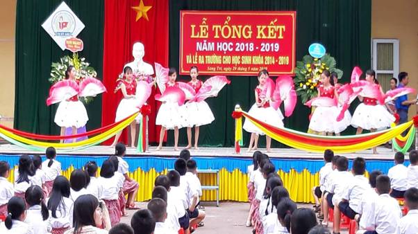 Trường tiểu học Sông Trí tổ chức Lễ tổng kết năm học 2018-2019 và lễ ra trường cho học sinh khối lớp 5 khóa  2014-2019.